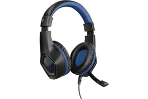 Trust Gaming GXT 404B Rana Cuffie per Playstation 4 & 5, PS4, PS5, con Microfono Ripiegabile e Archetto Regolabile, 3.5 mm Jack, Telecomando Integrato, Filo, Over Ear, Blu