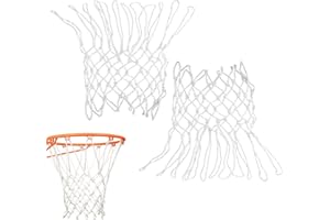 FLLYVLY Red de Baloncesto de Repuesto Resistente a Todo Clima, Compatible con Aros Estándar para Uso Interior y Exterior, 12 Bucles, Red Baloncesto Tecnología Anti-Látigo, Duradera y Segura