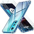 iVoler Cover per Motorola Moto Edge 30, Antiurto Custodia con Paraurti in TPU Morbido e 3 Pezzi Pellicola Vetro Temperato, Ul