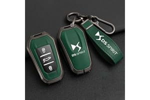 OscitY Auto Zinco Lega Chiavi Custodie, per DS ds7 ds5 ds6 ds9 New Energy ds3 4s 5LS Key Cover Impermeabile Resistente all'Usura AntiGraffio Protezione Accessori,C/Green-Gun Color