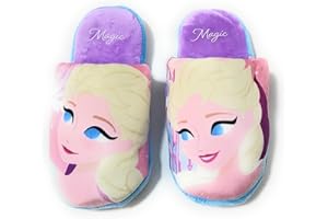 REQUETEGUAY URBAN RU Zapatillas Frozen Disney de Estar por Casa | Zapatillas Disney Pantuflas Frozen | Slippers Disney Frozen Elsa para Niñas | Zapatillas Frozen