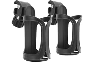 YYST 2 Stück Getränkehalter für Kinderwagen 360 Grad Rotation Nuckelflaschen kaffeehalter Fahrrad Flaschenhalter für Fahrräder Mountainbikes Kinderwagen und Rollstuh