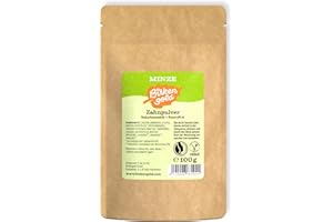 ‎BIRKENGOLD Birkengold Tooth Powder Mint Refill Bag, 100 g, Protects The Enamel, 100% Natural Ingredients, No Foaming Agents or Preservatives, Natural Cosmetics, Vegan