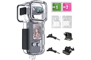 LETRATER Waterproof Housing Case for DJI Osmo Pocket 3, Touchscreen Underwater Dive Case Waterproof up to 50m/164/ft with Helmet Bracket & 1/4 Bracket Accessories