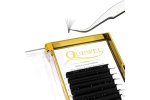 ‎QUEWEL QUEWEL Volumen Wimpern Selbstfächernde Wimpern 0.05 Stärke C Curl 13mm Volumenverlängerung Easy Fan Lashes Wimpernverlängerung für Volumentechnik Wimpern Extensions (0.05-C-13mm)