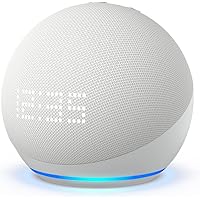 Echo Dot con orologio (5ª generazione, modello 2022) | Altoparlante intelligente Wi-Fi e Bluetooth, suono più potente e dinam