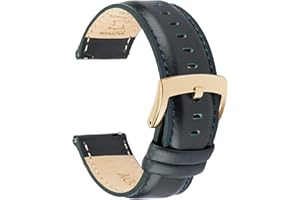 OTTOODY Bracelet de Montre en Cuir Libération Rapide 18mm 19mm 20mm 21mm 22mm, Élégant Bande Bracelet de Montre de Remplacement en Cuir de Grain Supérieur pour Homme Femme, Montre et Montre Connectée