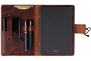 Londo Skórzane Portfolio z Notatnikiem i Zamkiem - Duże, Eleganckie Etui z Prawdziwej Skóry Bydlęcej, Idealne na Dokumenty, Unisex