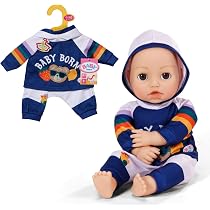 Baby Born - Tenue En Jean Pour Ours - Salopette Marron, Chemise Rayée Et Chaussures - Dès 1 An - 834732