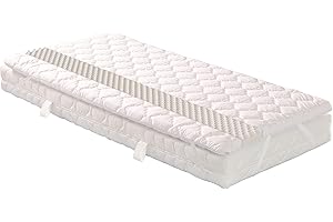 Badenia Trendline Matratzenauflage Senso mit Noppenstruktur, ca. 90 x 200 cm, weiß, Öko-Tex zertifiziert, produziert nach deutschem Qualitätsstandard