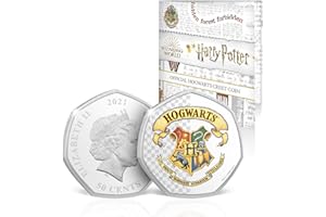 FANTASY CLUB IMPACTO COLECCIONABLES Moneda Oficial Hogwarts Crest, Harry Potter - presentada y numerada en su Blister. Edición Limitada