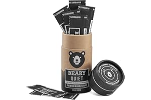 Beary Quiet Nasal Strips for Snoring- Upgraded - 60 Large Strips - Anti Snoring Aid for Better Breathing & Sleep - The Best Nasal Strip for Sleeping