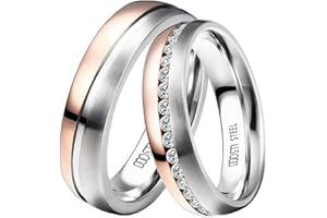 DOOSTI Hope Partner Ring/Friendship Ring Two-Tone Surgical Stainless Steel 316L