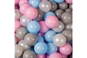 MEOWBABY 50/500 ∅ 7Cm Palline Colorate per Bambini per Piscina di Palline Parco Giochi per la Cameretta dei Bambino Baby Fabbricato in EU