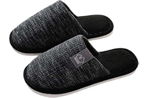 LCPDDAJLSPIG Ciabatte Uomo Donna Invernali Cotone Memory Foam Pantofole Unisex Antiscivolo Comode Slippers Morbide Ciabatta Chiuse Pianta Larga ​​Tinta Unita per Casa 41-47