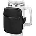 wuaerdy Water Bottle Pouch for Stanley Accessories, Water Bottle Bag w/Phone Pocket for Stanley Tumbler Quencher Adventure 40oz, Workout Water Bottle Bag Running Pack for Women Men...