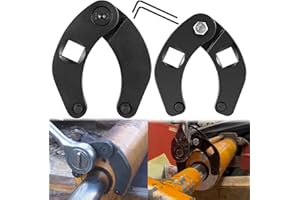 E-cowlboy 1266 verstellbarer Stopfbuchsenschlüssel & 7463 kleiner verstellbarer Stopfbuchsenschlüssel Universal für Hydraulikzylinder der meisten Land- und Baumaschinen