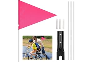 MRITRIT Chorągiewka rowerowa dla dzieci, chorągiewka bezpieczeństwa z kątownikiem mocującym, akcesoria rowerowe