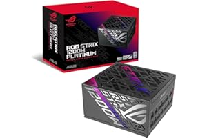 ASUS ROG Strix 1200W Platinum - Fuente de alimentación Totalmente Modular, 80 Plus Platinum, ATX 3.1, GAN MOSFET, GPU-First Intelligent Voltage Stabilizer, 10 años de Cobertura