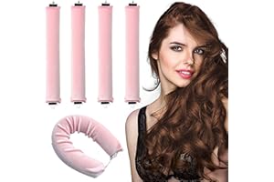 EUZUXU 4 Piezas Rizador de Pelo sin Calor, Ondas y Rulos Durante la Noche, Rizadores Grandes para Todos los Tipos de Cabello
