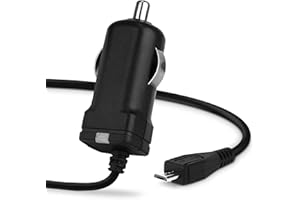 subtel® KFZ Ladegerät 1.1m 1A kompatibel mit TomTom Via 62 52 135 Rider 40 400 GO 510 (2013) 520 (2016) 5200 GO 610 6100 620 6200 Start 62 52 Touch Vio 5V Micro USB KFZ Netzteil Autolader Stecker Auto