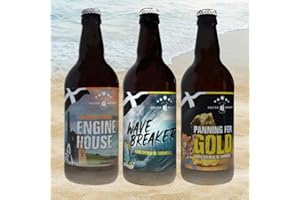 Keltek Brewery Ale & Lager Hamper 3 x 500ml Glass Beer Bottles - Gift Ready Mixed Case, Authentic Cornish Ale Hamper