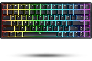DREVO Gramr V2 Te Tastiera da Gaming Meccanica Blu Interruttore Retroilluminazione RGB a 84 Tasti TKL 75% Tastiera con Cavo US Layout
