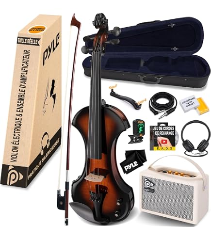 Violon électrique Stagg EVN X-4/4 BK - Noir - Complet Avec étui, Archet Et Casque