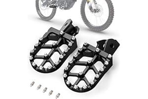 IUVWISN IUVSIWN Sur Ron Foot Pegs,Motorcycle Footpegs Wider Foot Rest Pedal 7075 Aluminum for Surron Sur Ron Light Bee X/S Talaria Sting MX3/R MX4 Talaria XXX Segway X260 X160 Electric Dirt Bike EBike Black