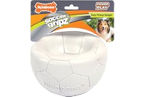 Nylabone Power Play Gripz - Palla da calcio per cani, con design facile da raccogliere, misura media, 14 cm