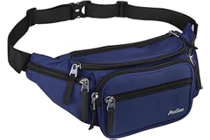 ProCase Sac Banana/Sacoche de Ceinture Homme Femme, Fanny Pack Waist Pack Léger Ville de Sécurité pour Voyage, Sac à Taille pour Randonnée Outdoor Sport