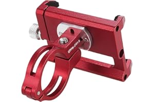 Lixada Universal Support de Téléphone de Réglable Vélo de Support GPS Bracket Cradle Clamp pour Vélo de Montagne (Rouge)