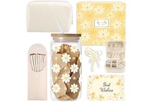 ‎YOUERLS Geschenke für Mädchen Teenager 9 10 11 12 13 14 15 16 Jahre, Weihnachten Geburtstag Geschenk Mädchen Teenager Frauen, Glasbecher mit Strohhalm und Deckel,Schminkpinsel Kosmetiktasche Schmuckkästchen