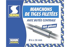 Manchons pour Tige Filetée 6 x 30 mm Semin, boite de 100