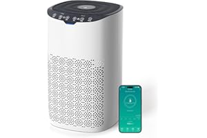 ‎AROEVE AROEVE Air Purifier, CADR 300 m³/h for 120 m² Room, Air Purifier Allergy Sufferers Against Pollen, Dust, Pet Hair, Smoke, Automatic Mode with Sensor, Quiet 25 dB, Ideal for Allergy Households
