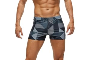 Arcweg Badehose Herren Eng Kurz Badeshorts mit Tunnelzug Schwimmhose Peinlichkeit Vermeidendes Pad Wassersport Kurze Hose UV Schutz Jungen Schwimmwear