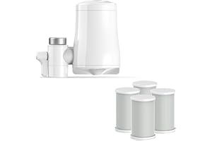 TAPP WATER Tappwater EcoPro - Filtro de agua para grifo, sistema de filtración de agua en 5 etapas, filtra más de 100 sustancias, incluyendo cloro, cal y mal sabor (4 recambios incluidos)