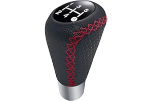 Giantdeer Schaltknauf 5 Gang, Universal Schaltknäufe, Austauschbarer Auto Schaltknüppel, mit 3 Adaptern 8MM 10MM 12MM für die Meisten Fahrzeuge mit Schaltgetriebe