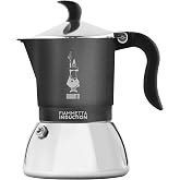 Bialetti Fiammetta Induction Coffee Maker, 4 Cups (150 ml), Suitable for All Hobs, Elegant Design, Grey