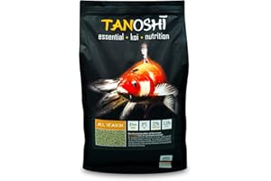 Tanoshi Koifutter - All Season 5 kg 3mm | Schwimmendes Ganzjahres Allein-Koifutter für ausgewogene Koi-Ernährung mit Lachsöl…