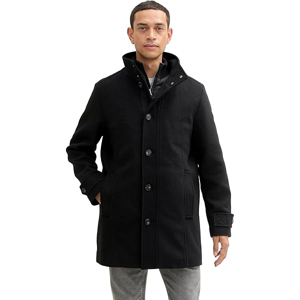 TOM TAILOR Uomini Wool Jacket with Inner Jacket, 28011 - Tarmac