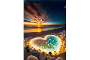 RICUVED Love Diamond Painting Kits, 5D Diamond Art Kits for Adults Full Drill Diamond Painting Kits Diamond Art Landscape Picture Crystal Art for Home Decor 30x40cm