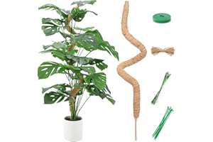 zerotop Moosstab, Pflanzstab Kokos Monstera Rankhilfe Biegbare Moosstab für Rankhilfe Monstera, 114cm Pflanzenstab Kokosstab für Pflanzen Pflanzenstütze Pflanzstab für Kletterpflanzenwachstum(1*114cm)