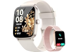 AEAC Montre Connectée Homme Femme,1.85" Smartwatch Femme avec Appel Bluetooth,Montre Intelligente pour iOS/Samsung/Android,120+ Modes Sport/Fréquence Cardiaque/Sommeil/SpO2,étanche IP68 Fitness Podomètre
