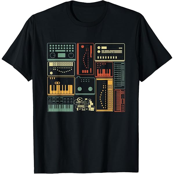 Bees Knees Tees Prodigy Synthesiser T-Shirt Uomo