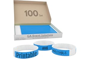GLOBAL ARBITRAGE EVENT SOLUTIONS 100 Eintrittsbänder aus Tyvek zum selbst gestalten und bedrucken in Hellblau von GA Event Solutions - Party Einlassbänder, Festival Armbänder für dein Event