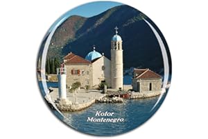 Weekino Czarnogóra wyspa Perast Kotor magnes na lodówkę 3D szkło kryształowe turystyczne miasto podróż pamiątka kolekcja prezent mocna naklejka na lodówkę