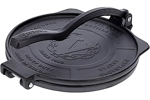 Victoria Pressa per Tortillas Messicane in Ghisa HD 25 cm Pataconera Colombiana Professionale, Roti Maker per Tacos, Arepas, Quesadillas, Empanadas, Patacones