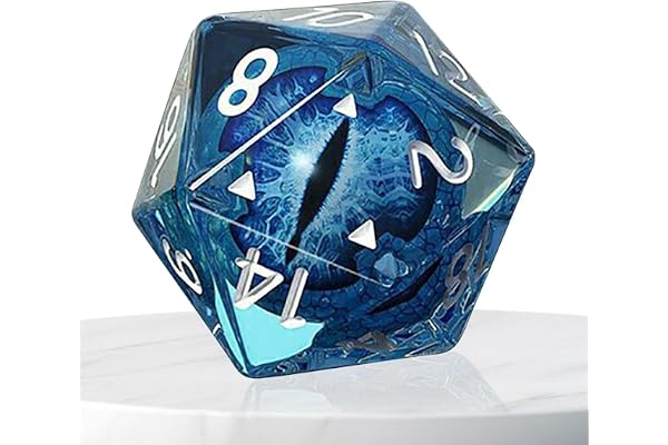 Dés Oeil De Dragon, Dés Longan Oeil Magique 20 Faces, Dés Longan en Résine Polyédrique, Dés De Globe Oculaire De Couleur Brillante pour Jeux De Table Jeux Interactifs Donjons-et-Dragons Accessoires