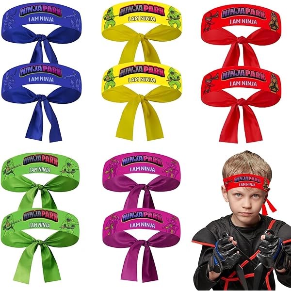 Joysuelly 10 Stück Ninja Stirnbänder - Party Set Für Ninjago Geburtstag & Karneval